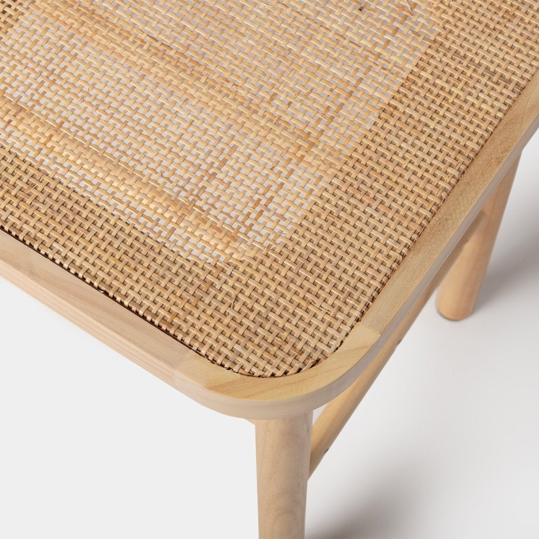 Banc en bois de pin et rotin naturel Loan - 5