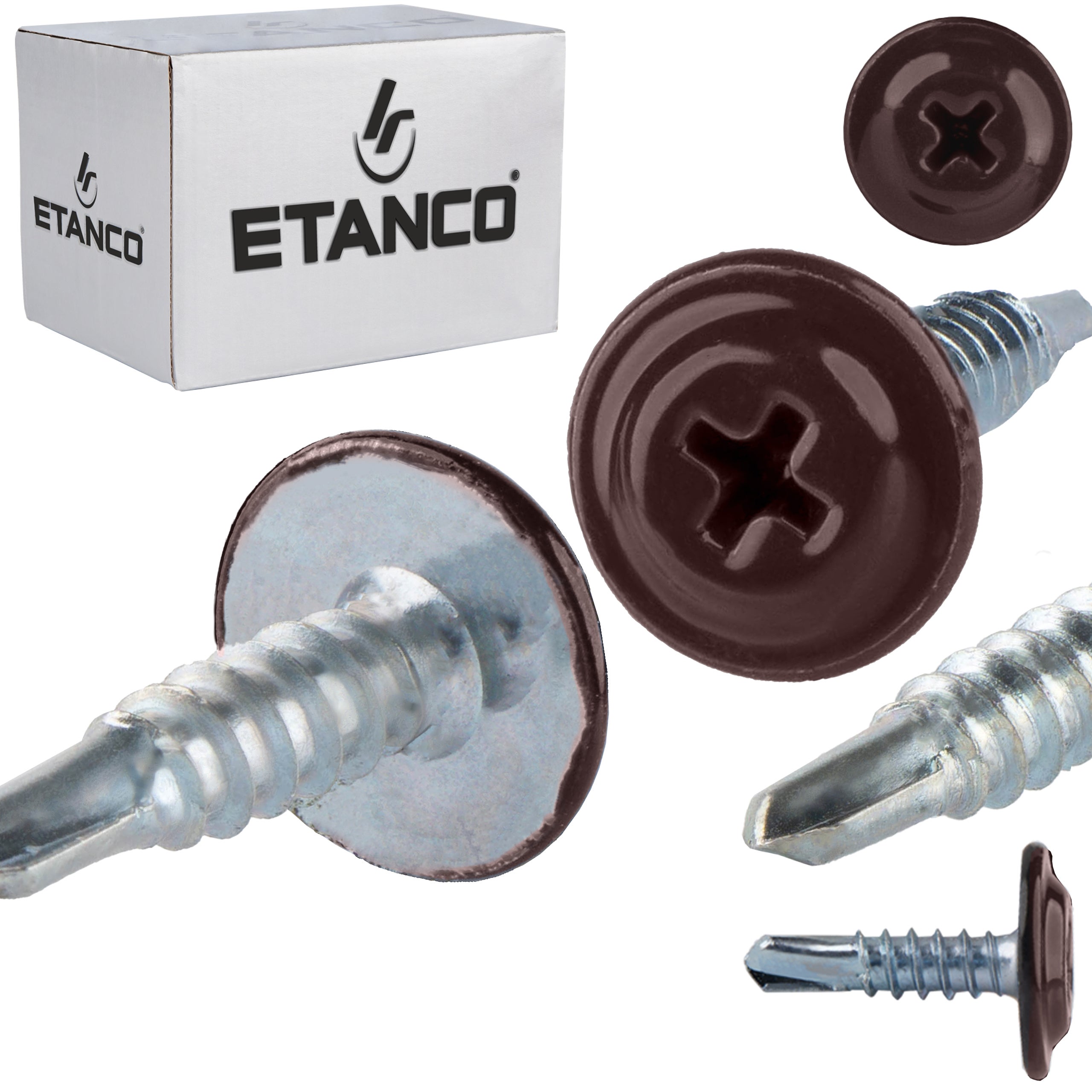 Wkręty podkładkowe Etanco GM-B 4,2x16 mm samowiercące RAL 8017 250szt