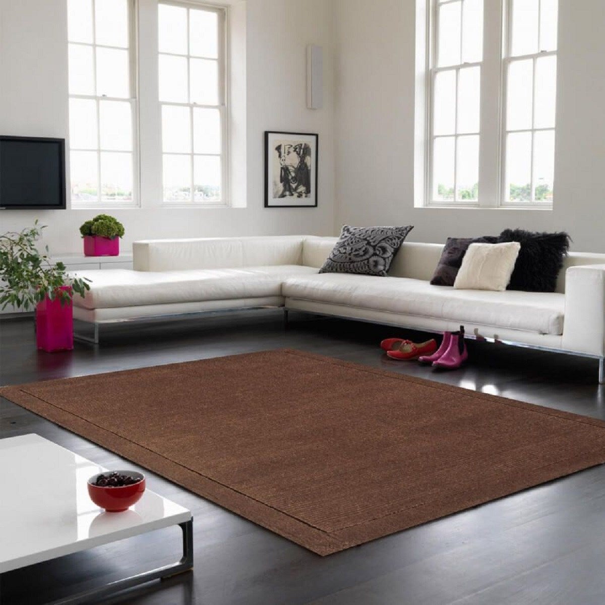 Tapis uni pure laine tufté CANDY 68x240 cm - 2