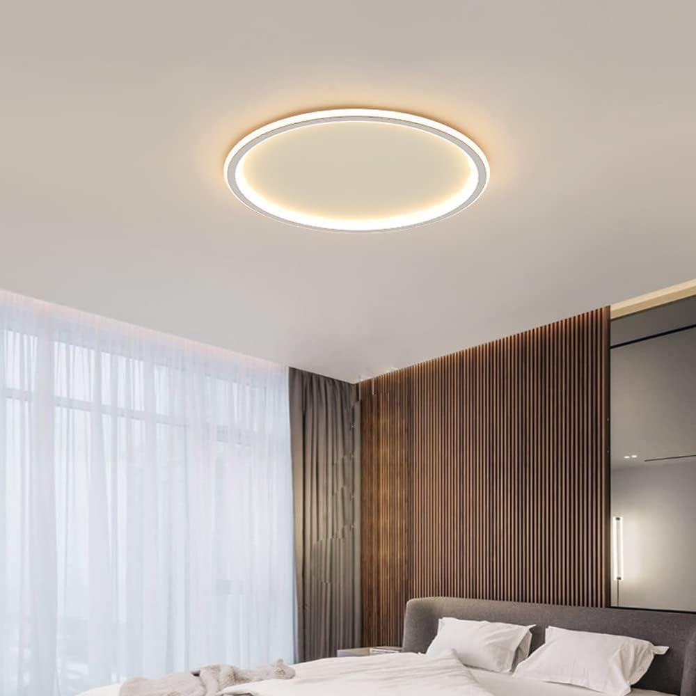 Okrągła lampa sufitowa LED 24W – Biała – Ciepłe światło – Średnica 20 cm – Nadaje się do oświetlenia wnętrz, takich jak salony, sypialnie itp.
