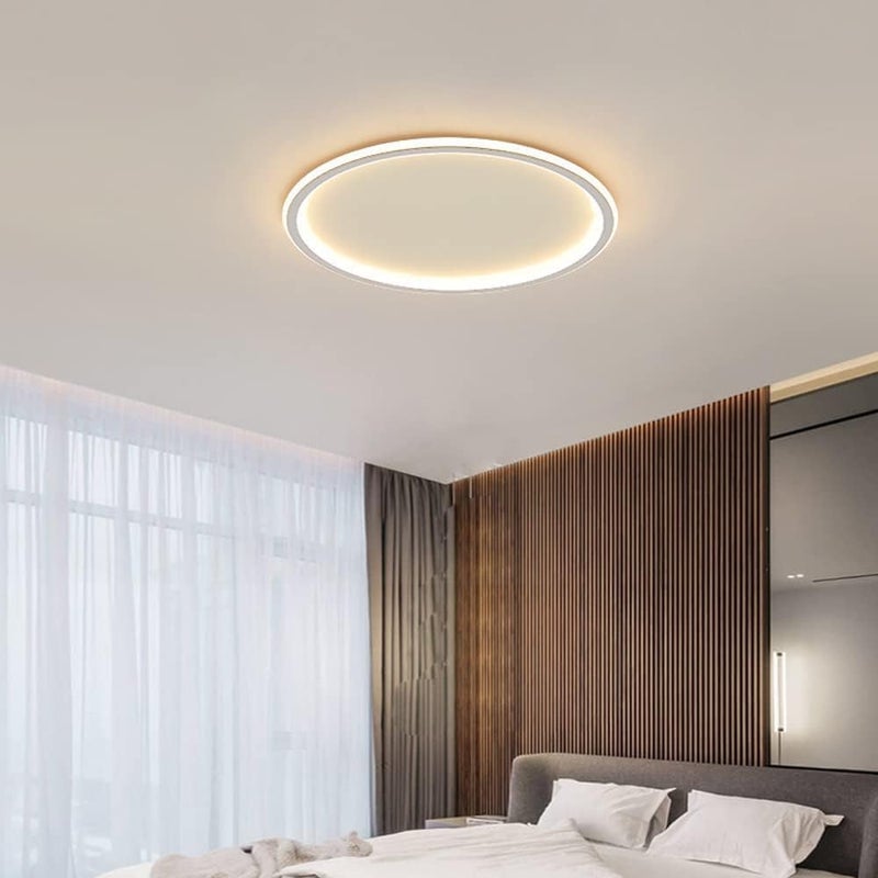 Okrągła lampa sufitowa LED 24W – Biała – Ciepłe światło – Średnica 20 cm – Nadaje się do oświetlenia wnętrz, takich jak salony, sypialnie itp.