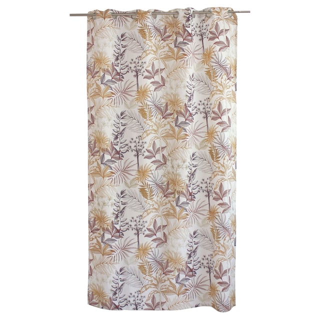 Rideau tamisant imprimé végétal multicolore - Multicolore - 140x240 cm