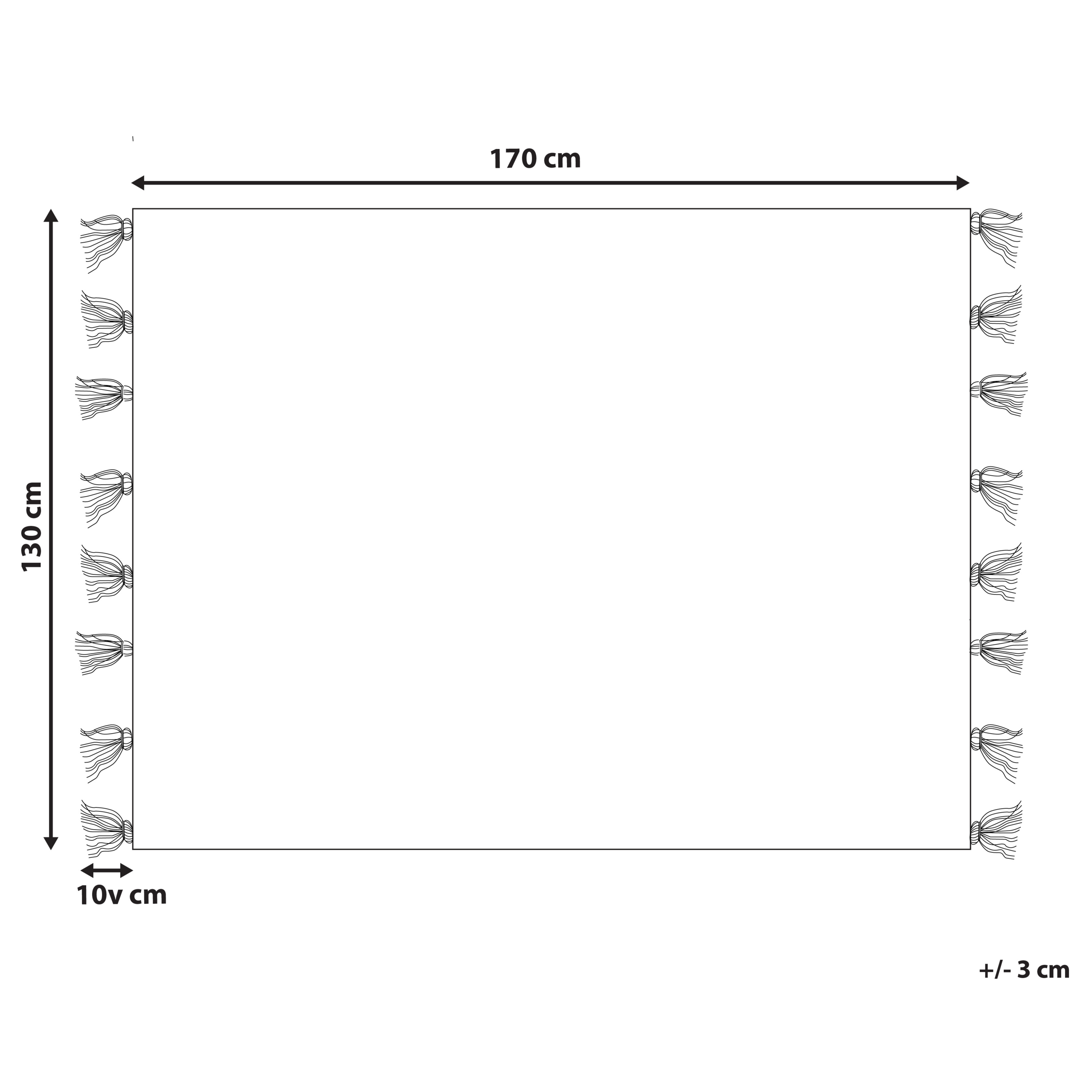 Couverture CAYIR Coton 130 x 170 cm Beige - 3