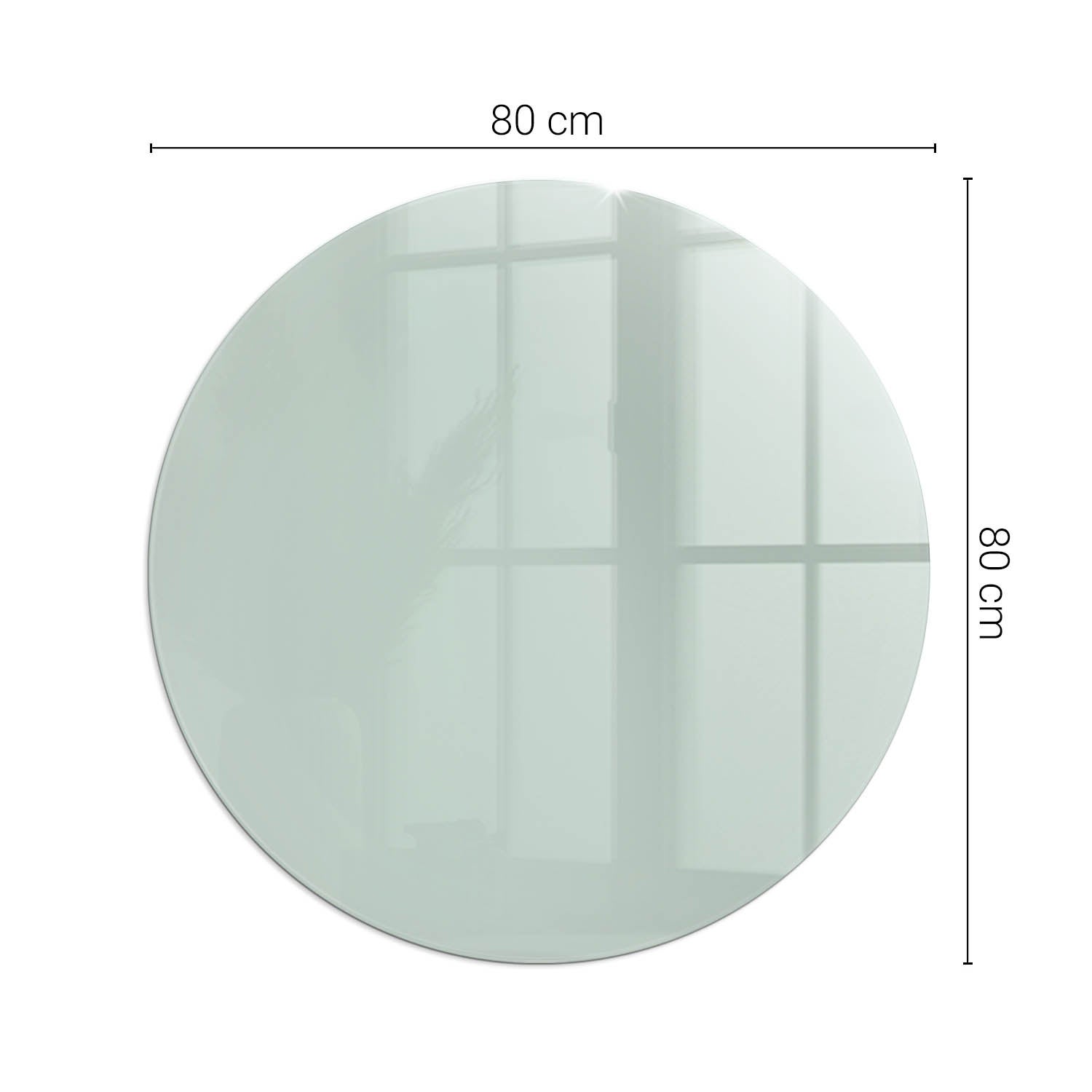 Szklana podkładka pod kominek ze szkła hartowanego - fi 80 cm - Kolor Jasnozielony - TULUP - 2