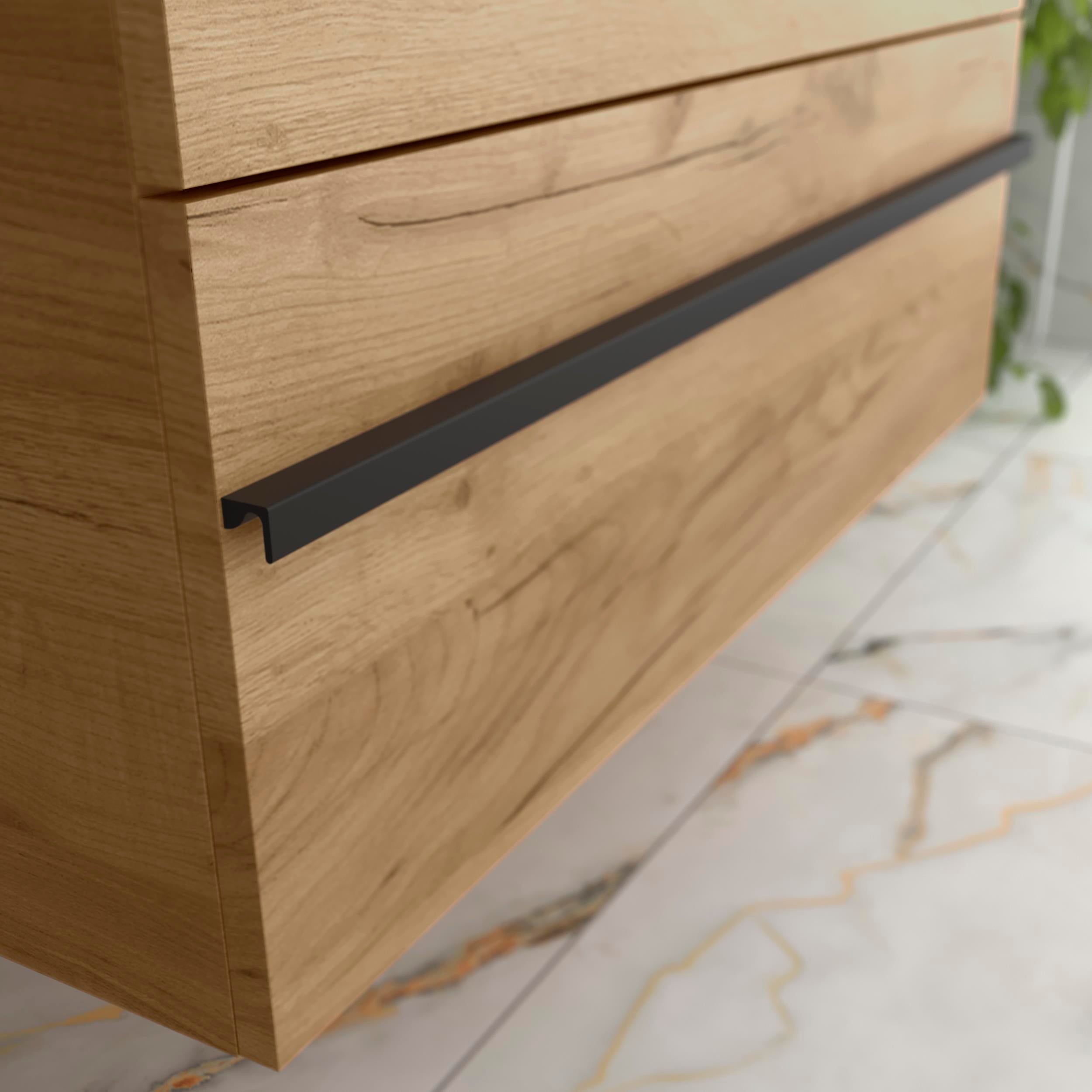 Meuble de salle de bain BORN 120cm Chêne | Vasque Porcelaine - 2