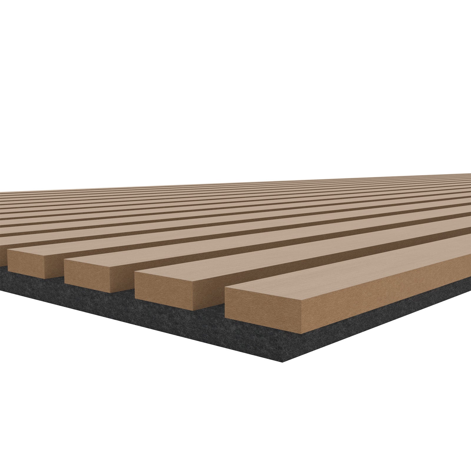 Lot de 2 panneaux muraux acoustiques décoratifs en bois MDF 260 x 30 cm, finition chêne clair, excellente isolation acoustique, installation simple - 5