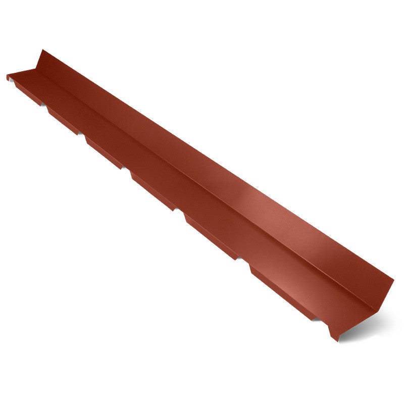 Faîtière Crantée Contre Mur 2100 mm AXEL® | Rouge Tuile | RAL 8012 - 2