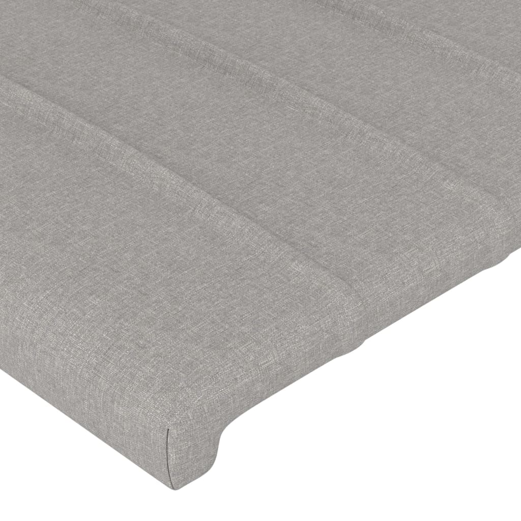 Cabecero，Cabecero de cama，Panel de Cabecera con orejas de tela gris claro 103x23x118/128 cm CFW58139 - 5