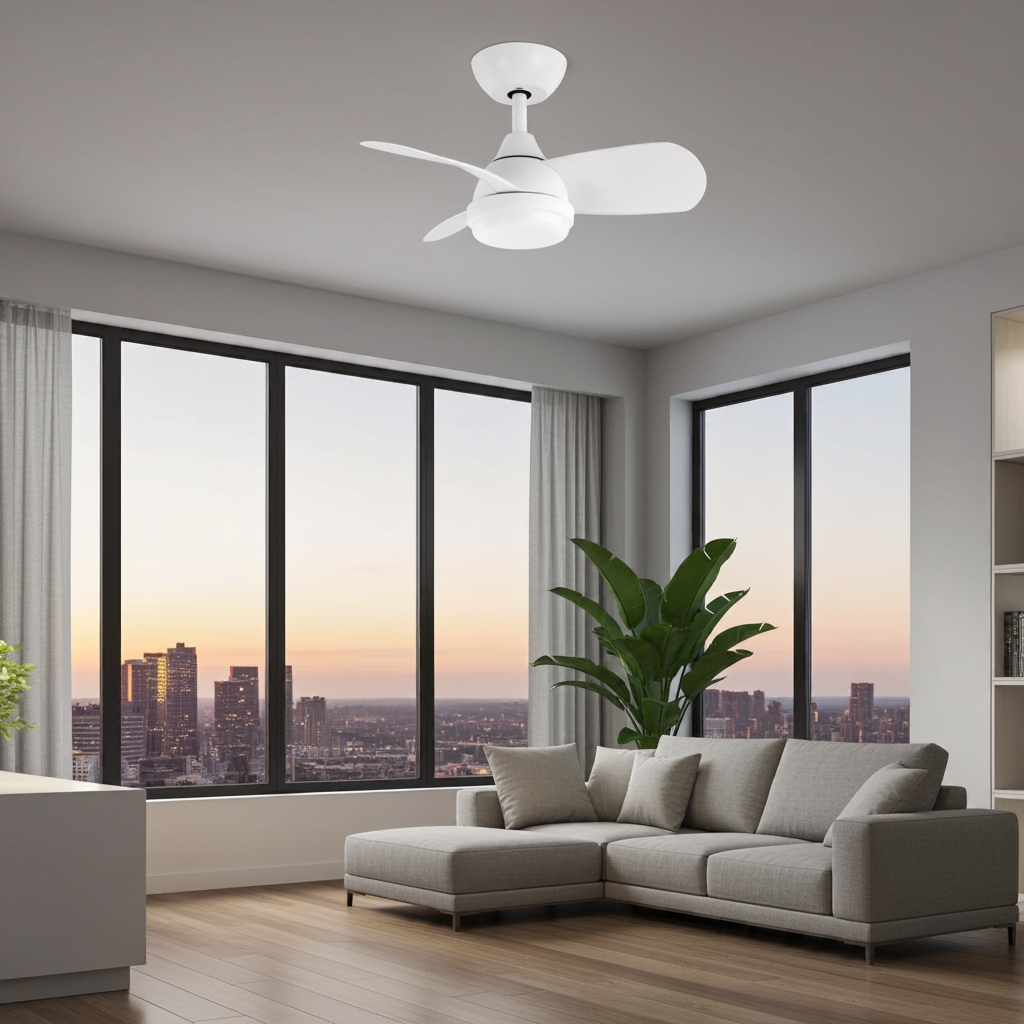 Ventilador de techo Pirdo motor DC LED 6 velocidades 3-4-6K - Blanco - 6