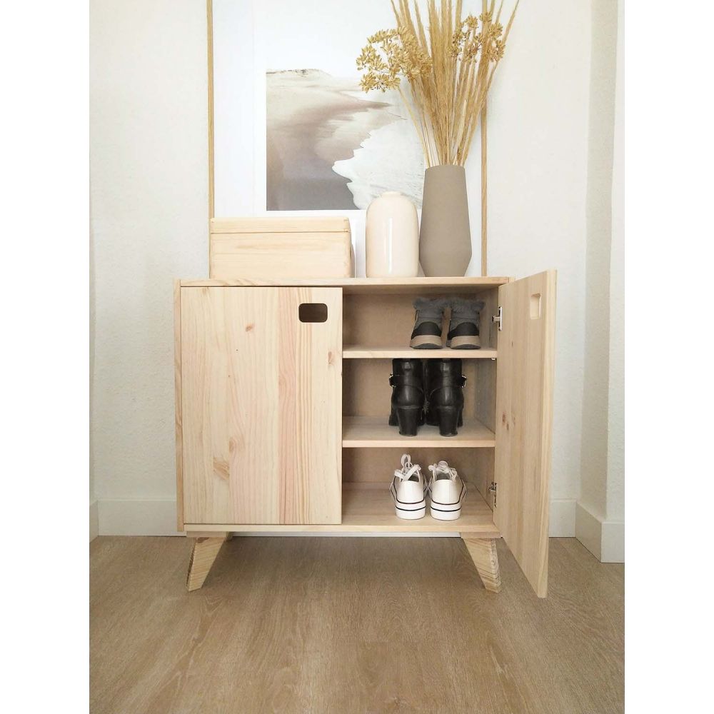 Armoire en pin brut 1 porte 2 tablettes Dinamic Astigarraga - 4