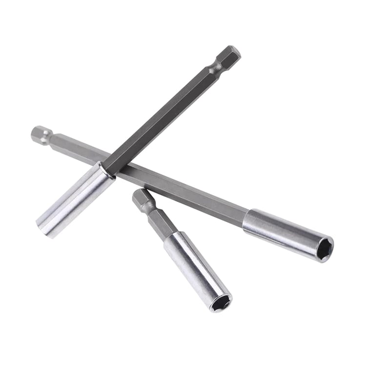 Porte Embouts Magnétique Extension de Vissage Tournevis Tige Hexagonal 60mm 100mm 150mm Rallonge Embout Visseuse（3Pcs 1/4