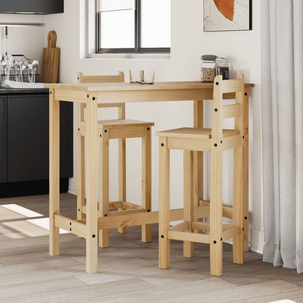 vidaXL Sgabello da bar 2 pz. Legno massiccio bianco in