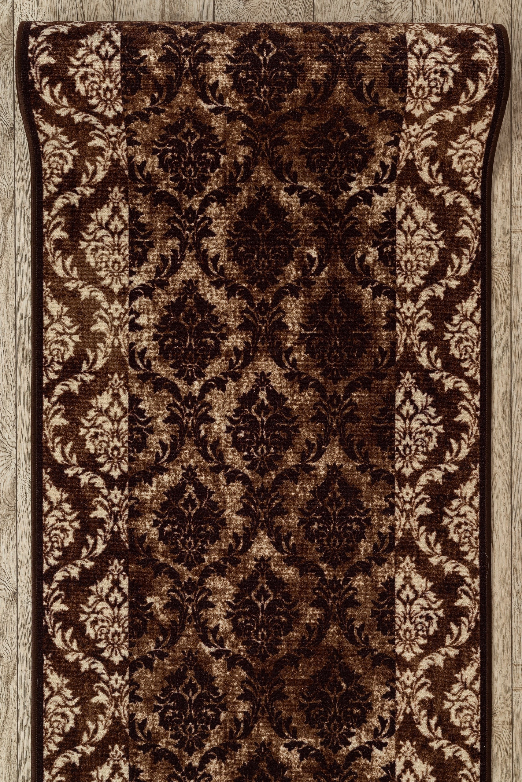 TAPIS DE COULOIR antidérapant ROMANCE 100 cm marron 100x390 cm - 3