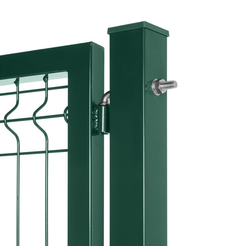 Portillon grillagé en acier galvanisé maille 200 x 50 occultable passage 1m x H 2m Vert - 4