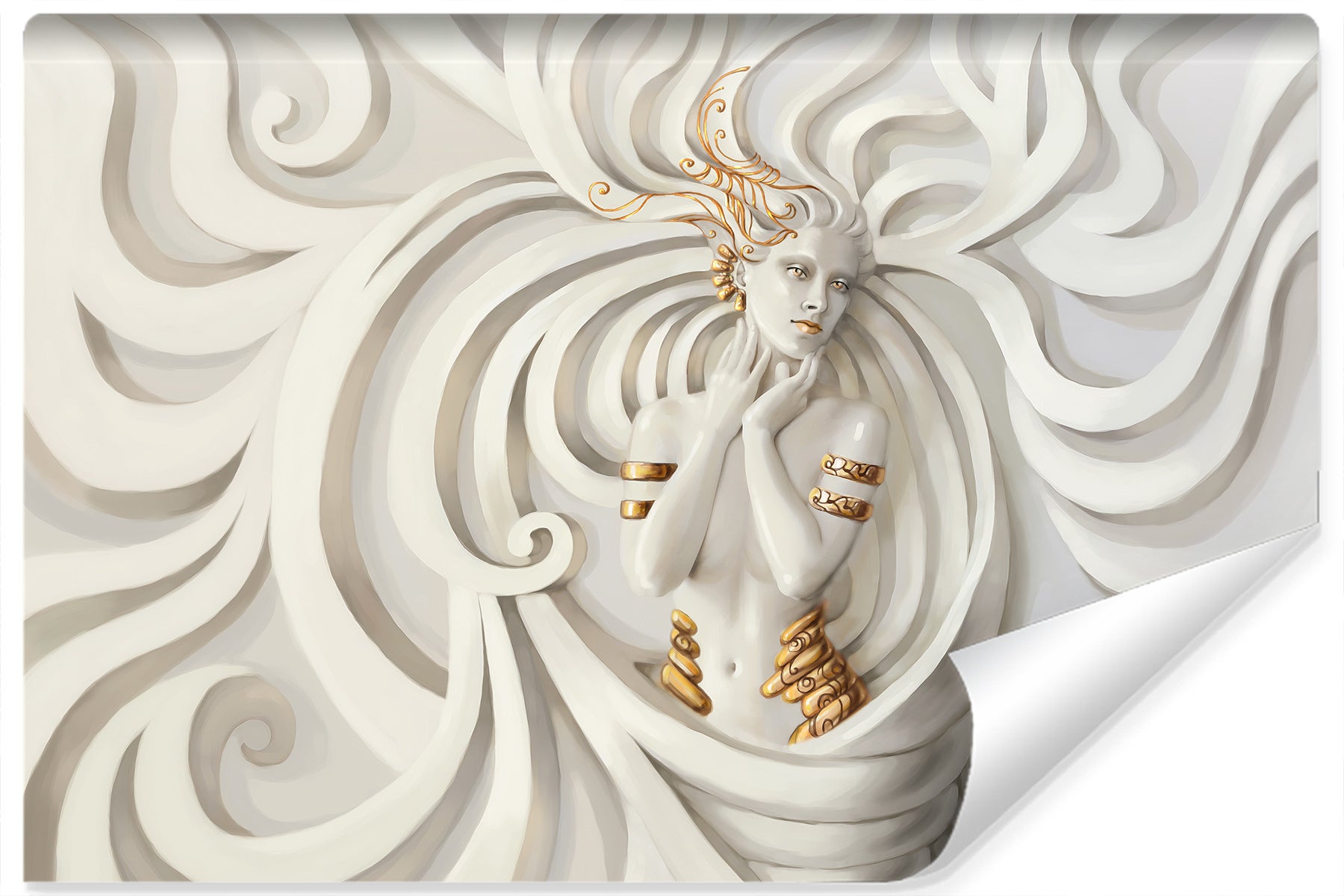 Papel pintado fotografia no tejida mujer medusa para el dormitorio 270cm x 180cm
