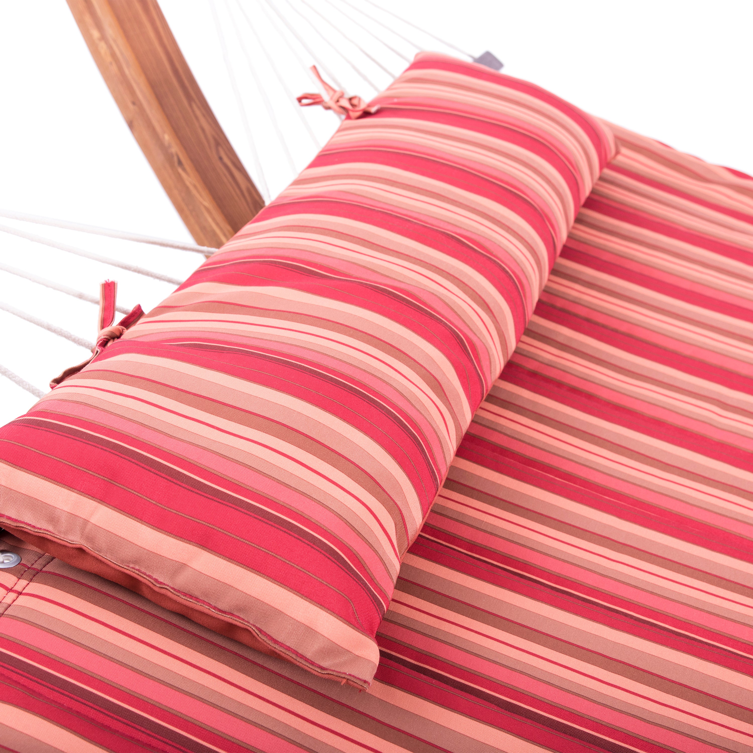 AXI Hawaï Hamac Double XXL | Hamac 2 personnes en Rouge avec Support en Bois | Pour l’extérieur pour Jardin, Terrasse, Balcon - 7