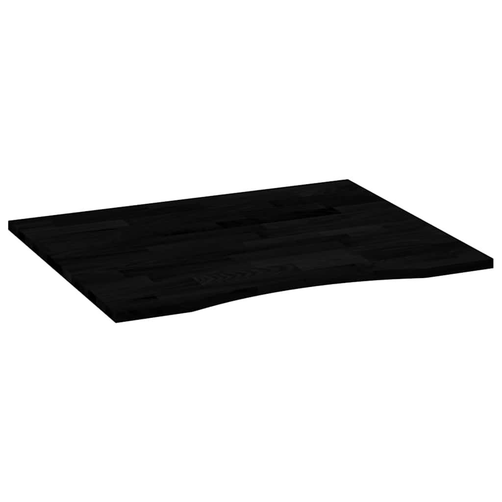 Dessus de bureau marron foncé rectangulaire en chêne massif - 4