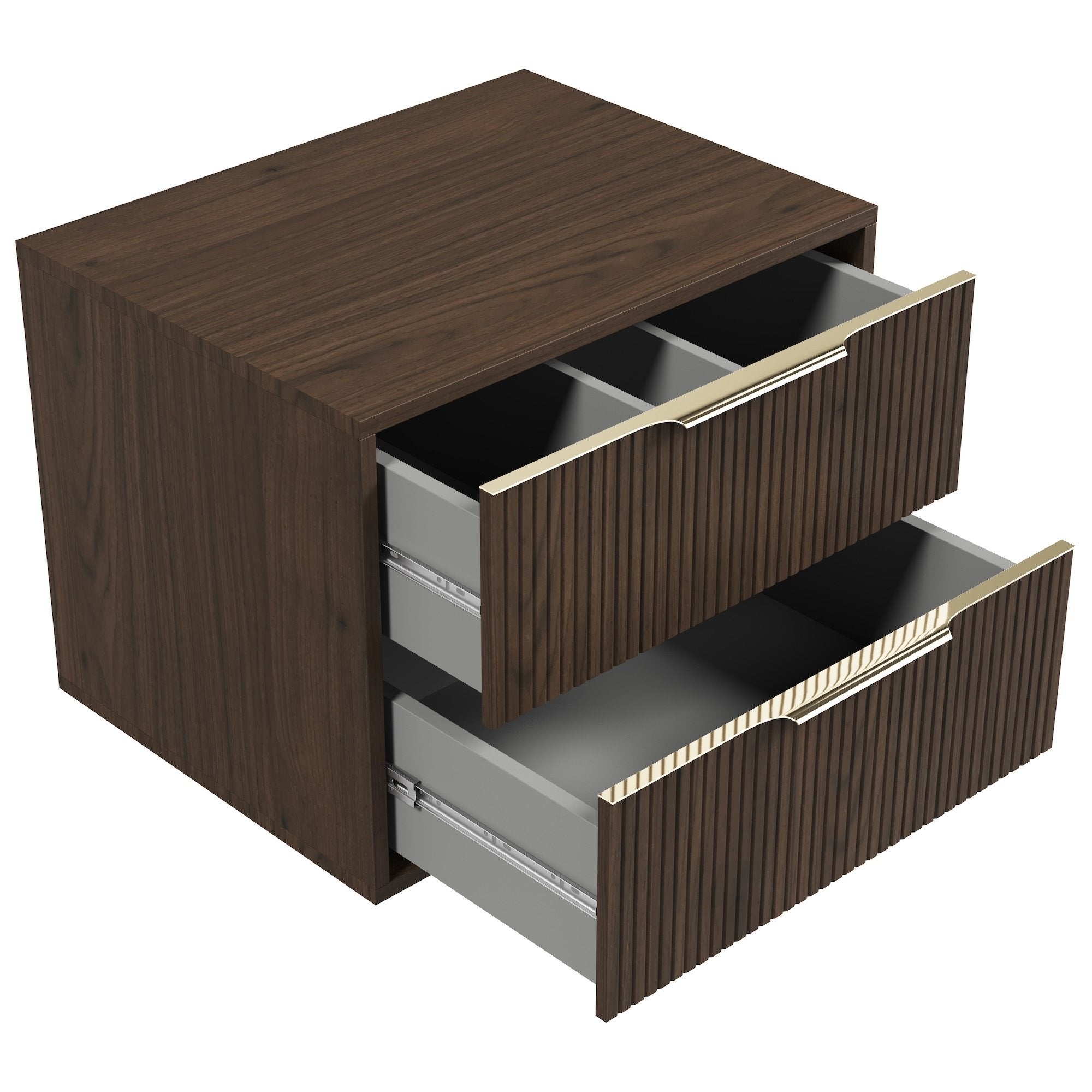 Meuble sous-vasque Rimini 60 cm - Noyer brun - Meuble de salle de bain avec tiroirs - 6