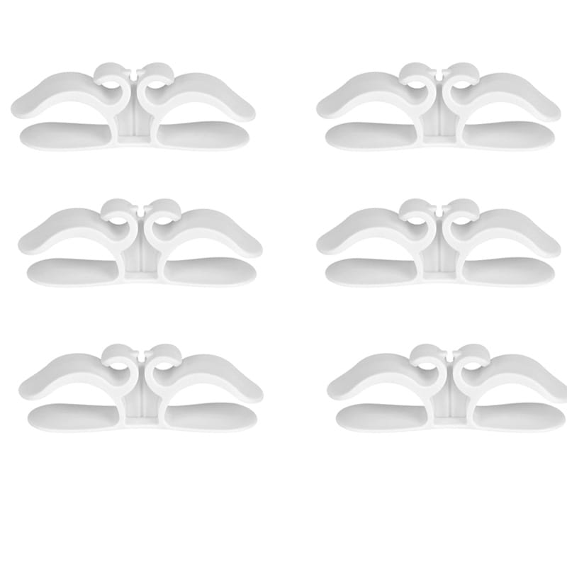 Organizer na kable kuchenne - 9,6 x 3 cm - mały wielofunkcyjny zwijacz do kabli kuchennych - biały - 6 sztuk