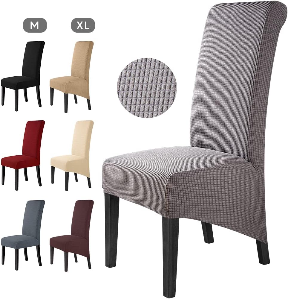 4-częściowe pokrowce na krzesła do jadalni, żakardowe, rozciągliwe, zdejmowane, nadające się do prania, uniwersalne, ochronne na krzesła do wesel, kuc