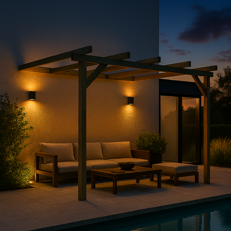 Pergola Adossée en Bois Gamme KAI Vidahuerto – 300x240x240 cm à 270 cm - 2