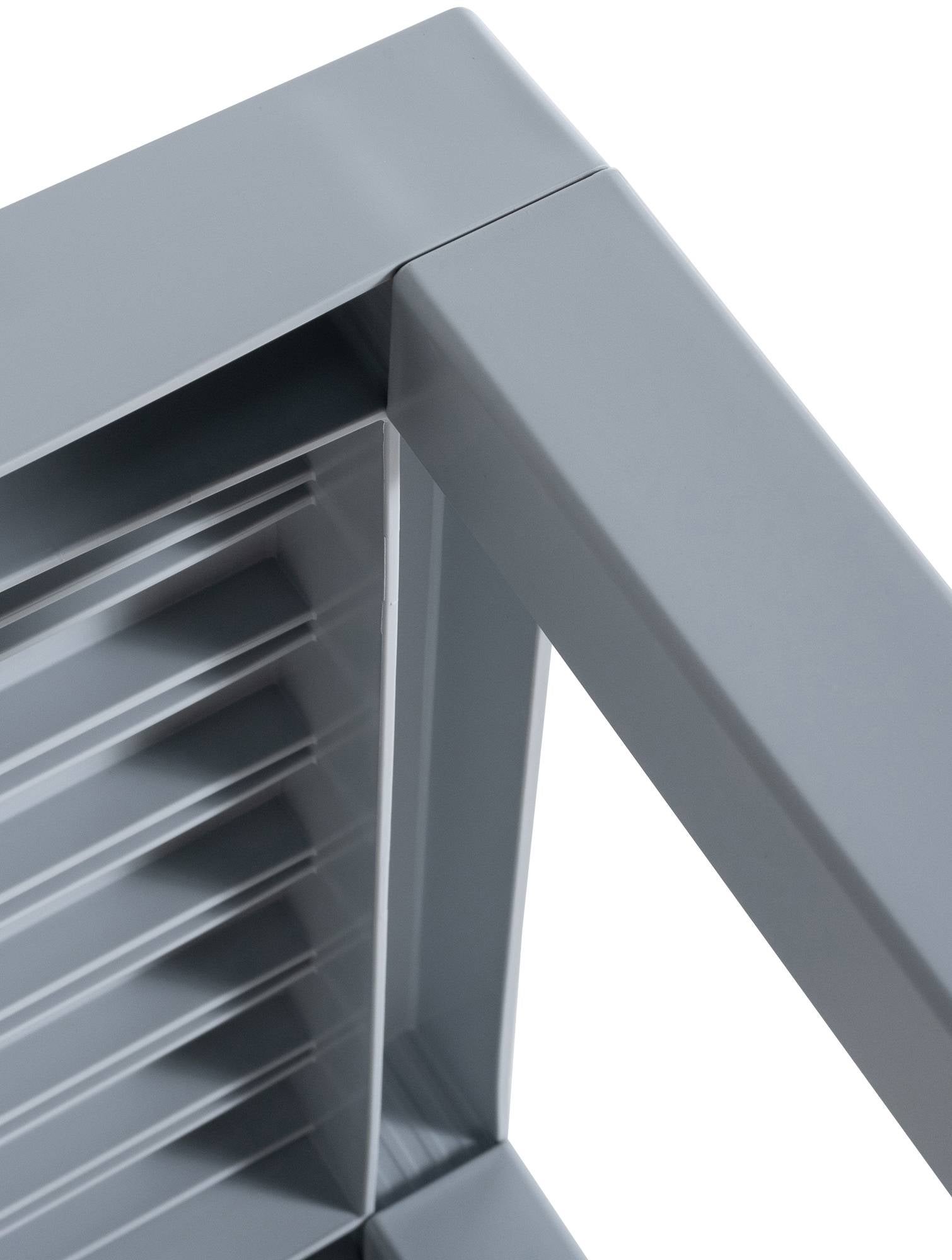 Table d'appoint d'extérieur carré en Plastique Gris 4 places - 6