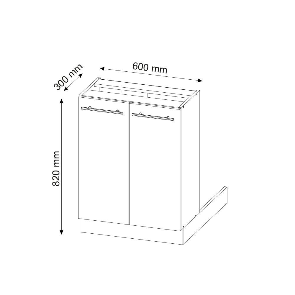 Vicco Îlot de cuisine Fame-Line, Vert Or Campagne, 60cm sans PT - 3
