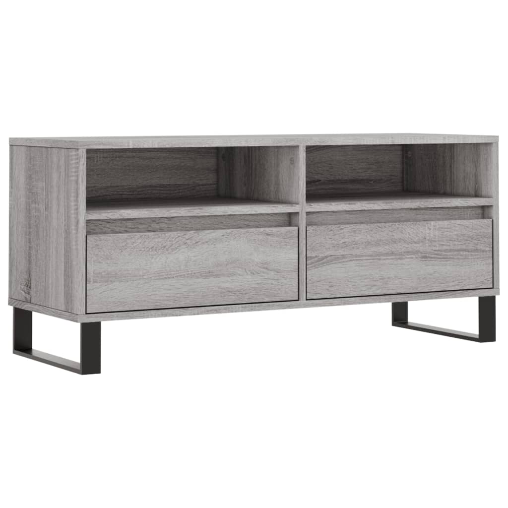 Maison Exclusive - Meuble TV sonoma gris 100x34,5x44,5 cm bois d'ingénierie - 2