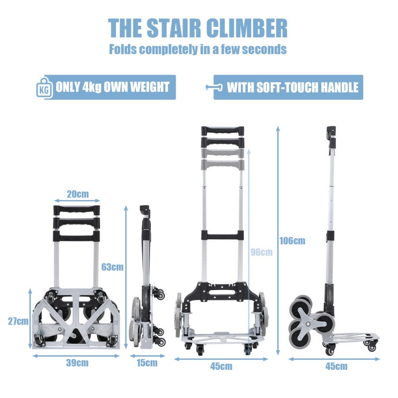 Diable monte-escalier acier Charge max: 70 kg - 3