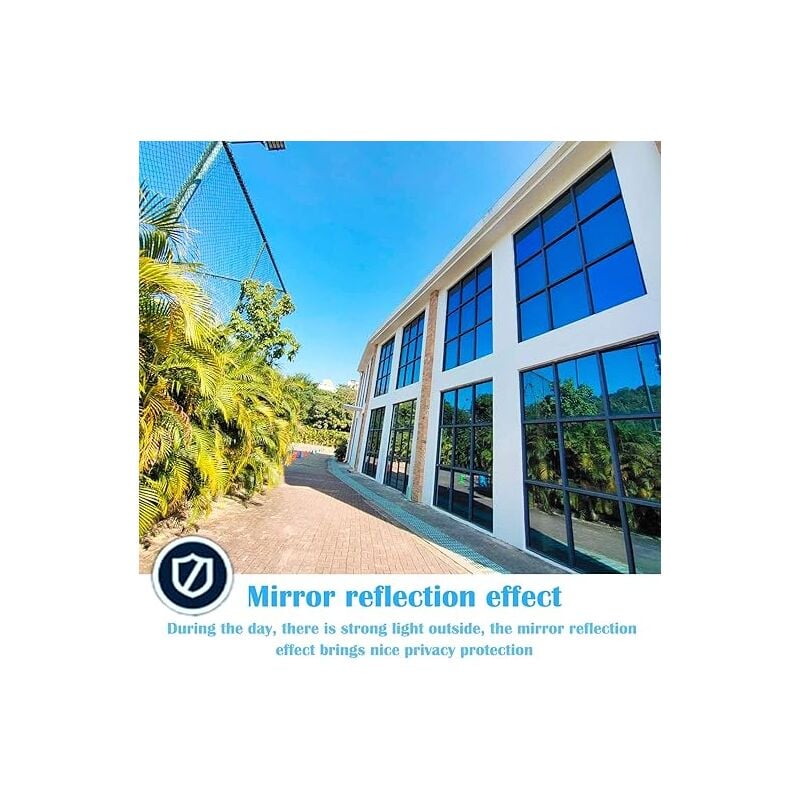 Película de espelho unidirecional, proteção térmica, proteção UV, privacidade, 60 x 200 cm - 5