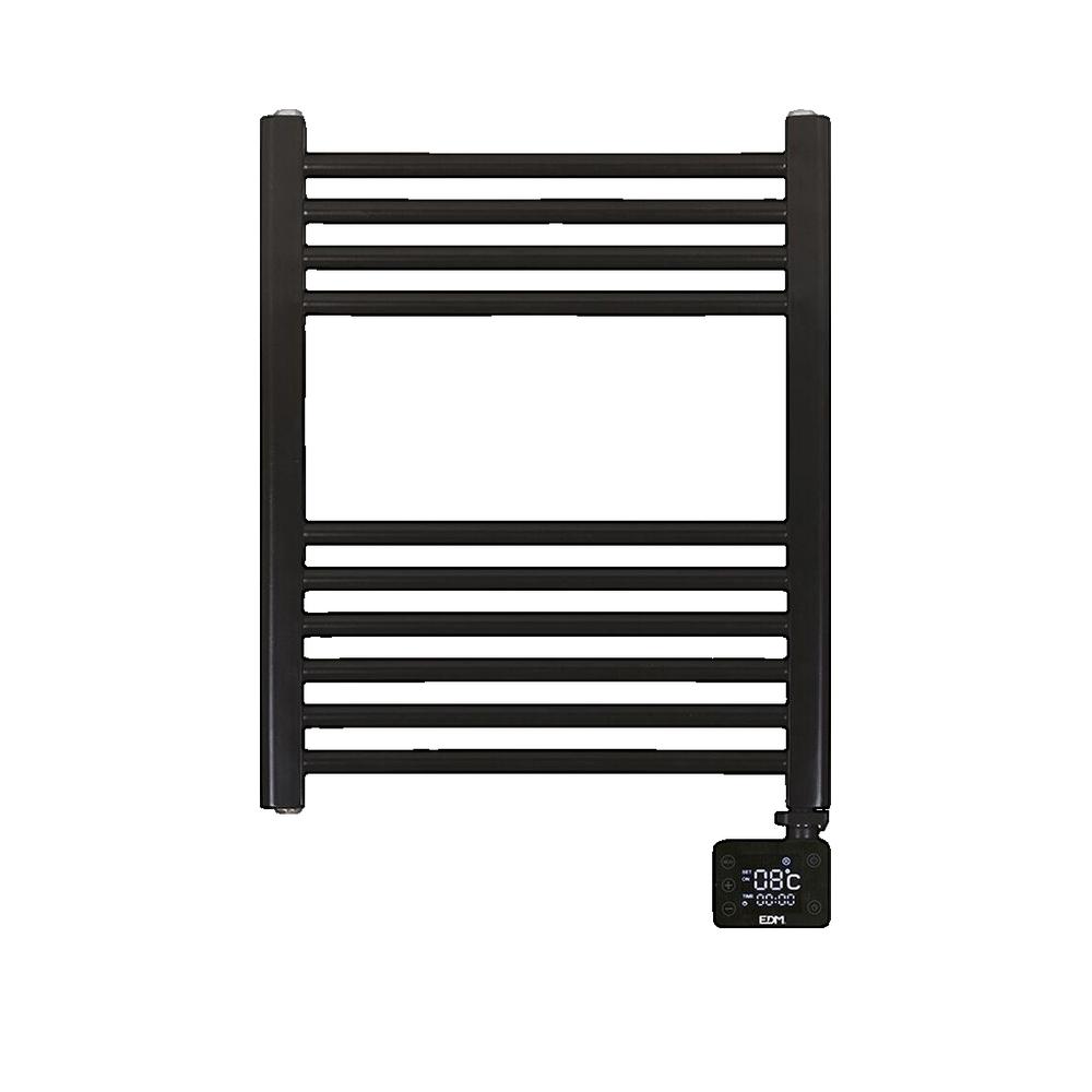 Edm Radiador/Toallero Eléctrico Con Temporizador Negro , Leroy Merlin