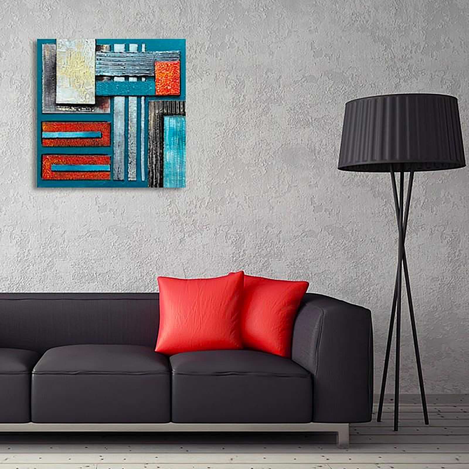 Tableau bois 62 abstraction - 90 x 90 cm - 3