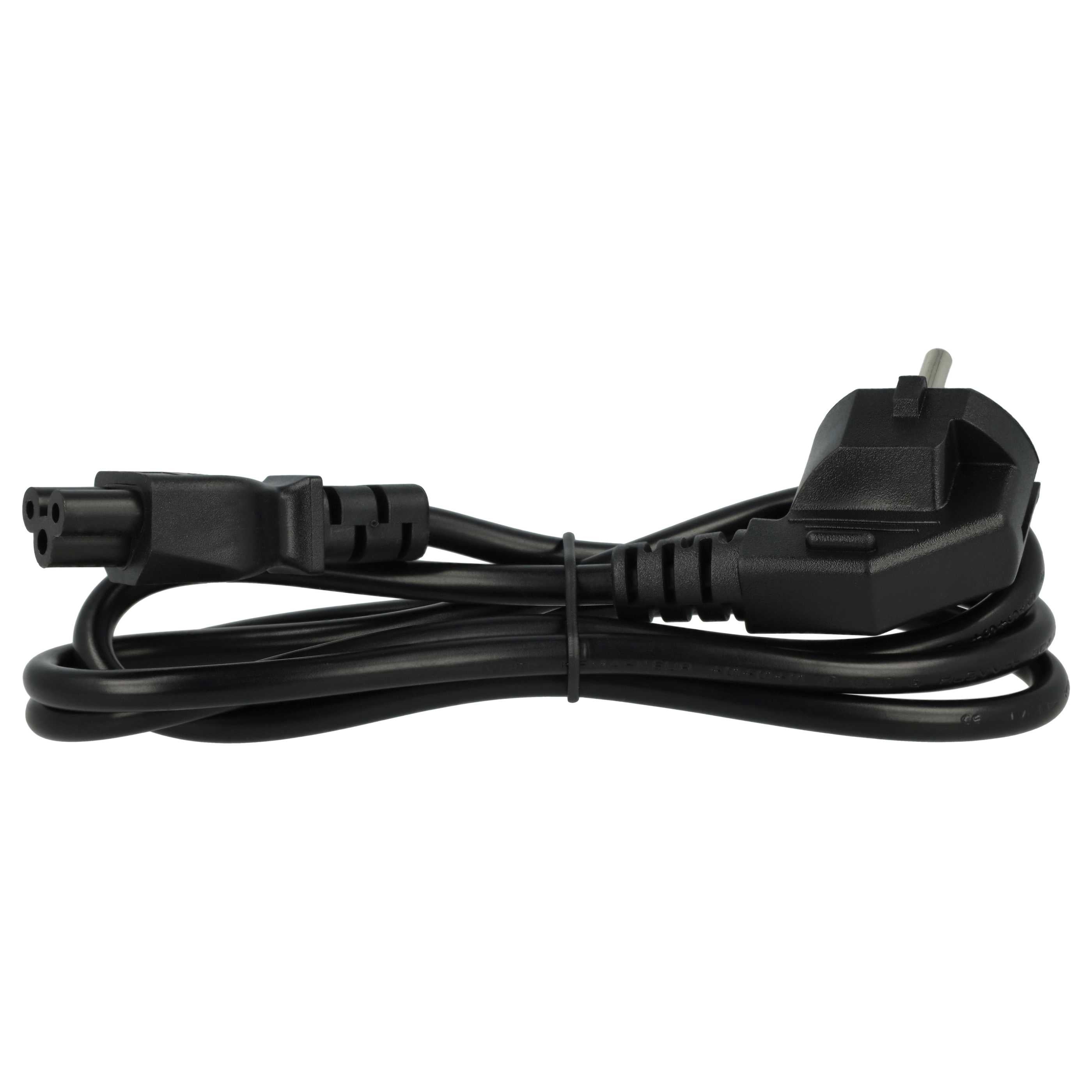 vhbw 10x Câble connecteur euro type F pour appareils électriques comme PC moniteur imprimante robot - Prise C5 en trèfle Mickey Mouse, 1,2m - 3