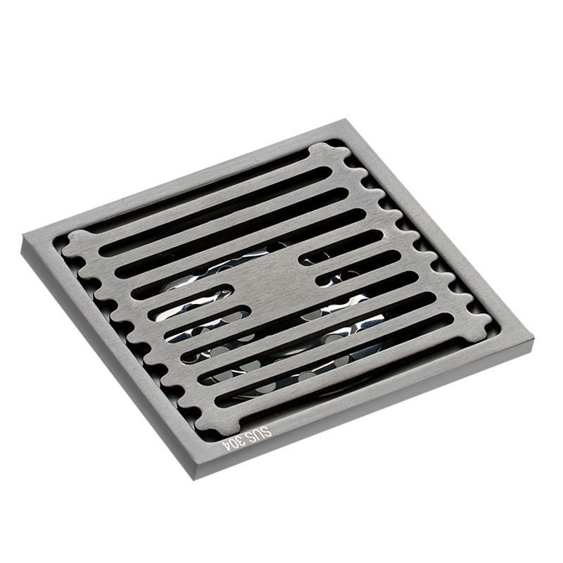 Wpust podłogowy sanitarny z pistoletem [10X10cm] szary