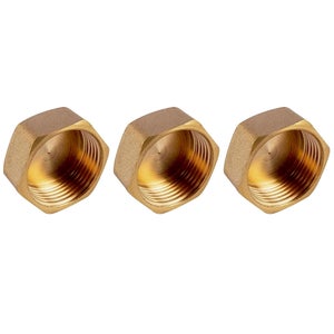 4 Bouchons Laiton 3/4" + Rondelles - Machine à Laver, Lave-vaisselle - Anti-fuites