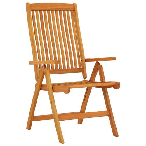 Chaise de jardin pliable sans coussin en bois Marron - 2