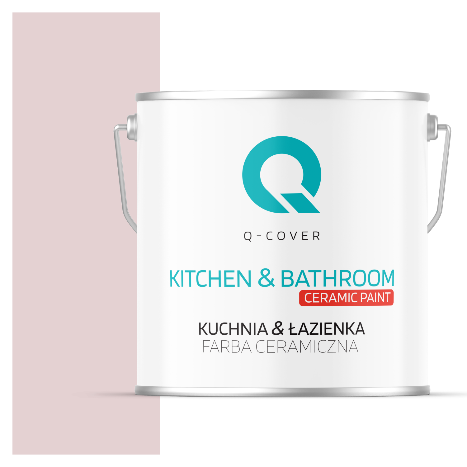 Farba Ceramiczna Kuchnia &amp; Łazienka Q-Cover Pudrowy róż jasny H3266 Głęboki Mat 5L