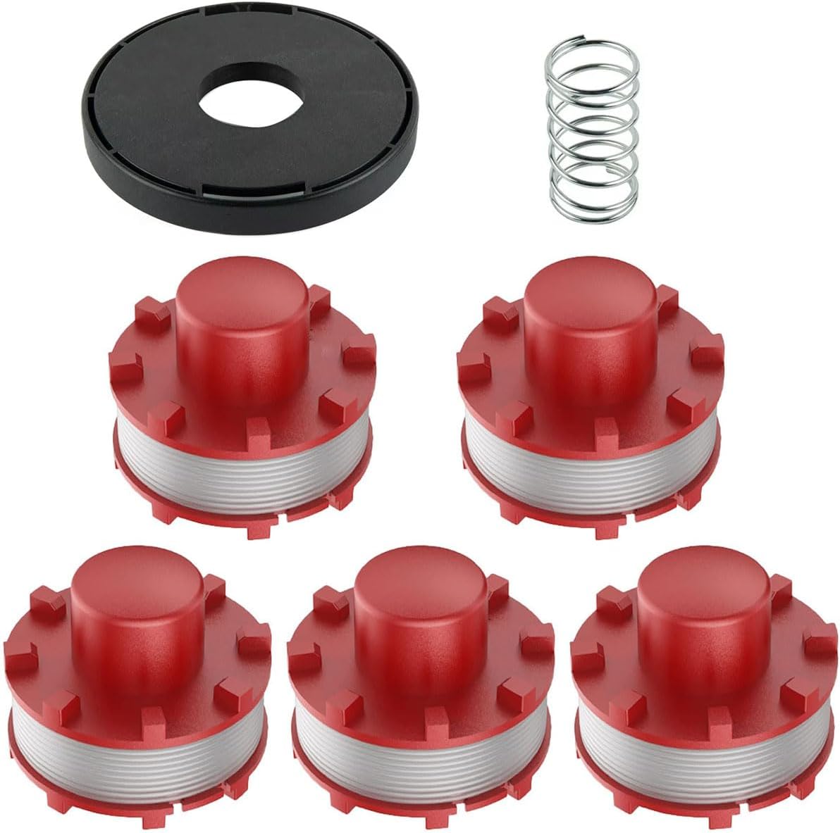 5 zapasowych szpul (z osłonami) do kosiarek Einhell GE-CT 36/30Li E AGILLO 36/255 BL-SOLO, AGILLO 18/200, Einhell 3405096