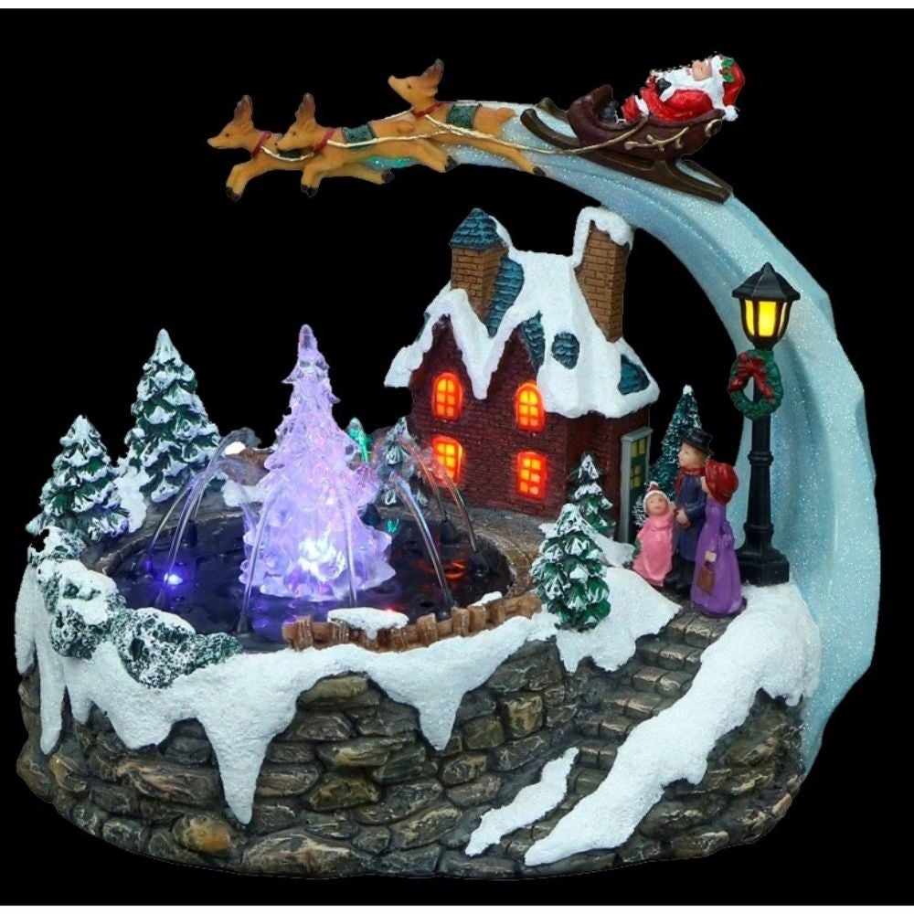 WUJUN Biglietto di Natale musicale, 3D pop-up con luci e musica di buon Natale, design