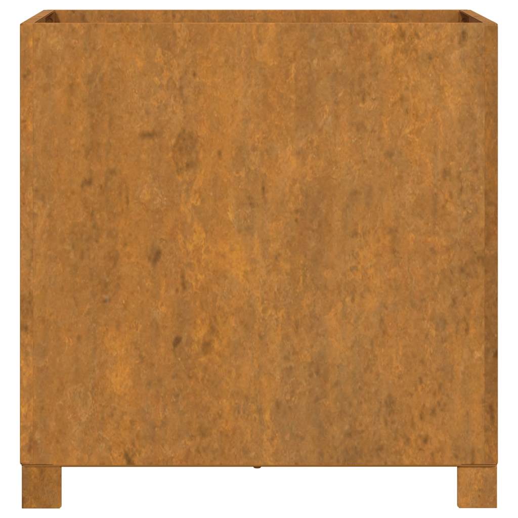 Jardinière - Bac à fleurs - Pot de fleurs avec pieds Rouillé 49x47x50 cm acier corten Couleur évolue n426l - 5