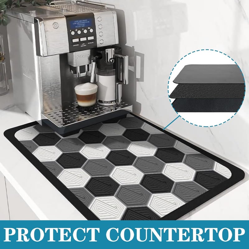 Mata do ociekania naczyń, superchłonna mata do ociekania naczyń, mata ociekowa do ekspresu do kawy (40×30cm)