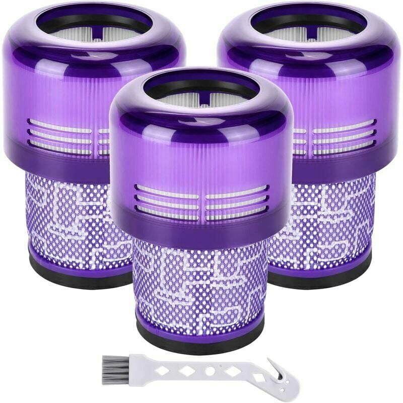 Lot De 3 Filtres Ronds De Rechange Pour Aspirateur - Diamètre ~8.5 Cm, En ABS