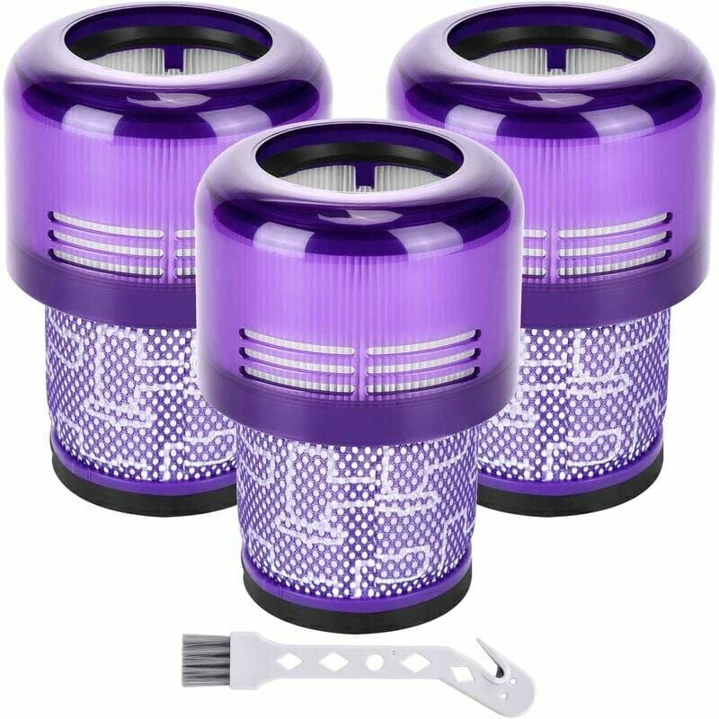 Lot De 3 Filtres Ronds De Rechange Pour Aspirateur - Diamètre ~8.5 Cm, En ABS