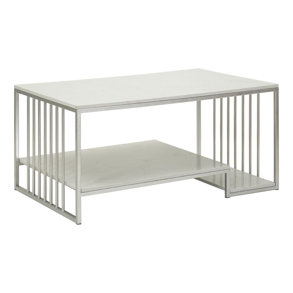 Stolik Kawowy Baxley, Metal, Srebrny, Seven Design