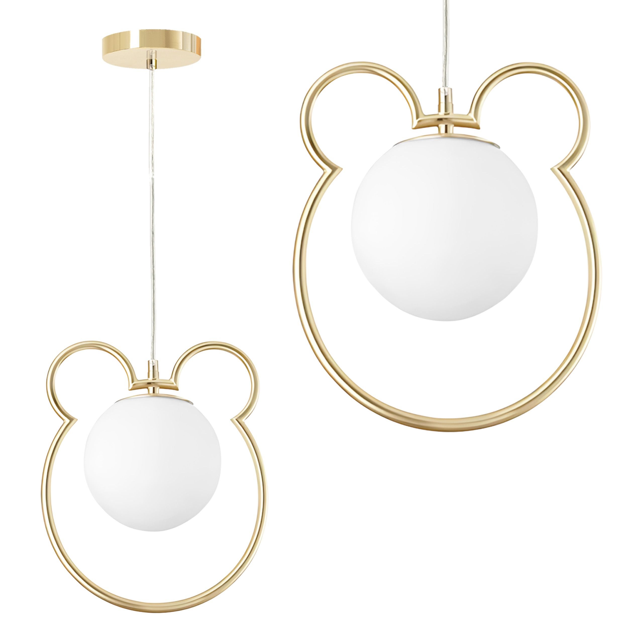 Lampa Sufitowa Wisząca Toolight G105-1W Złoty Biały