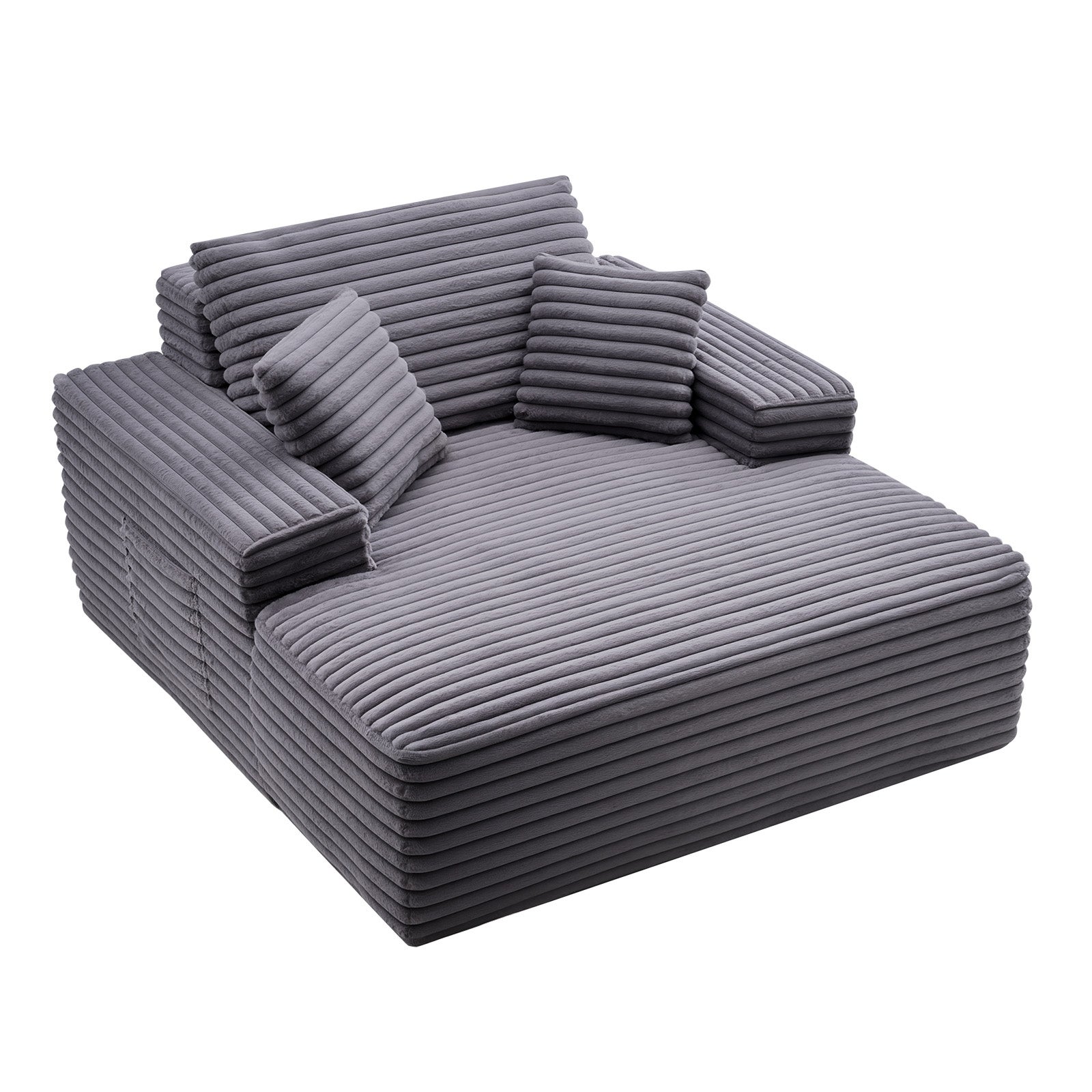 Leżanka wypoczynkowa VEVOR do relaksu czytania i drzemki miękkie sztuczne futro 170x124 cm nowoczesna sofa do salonu