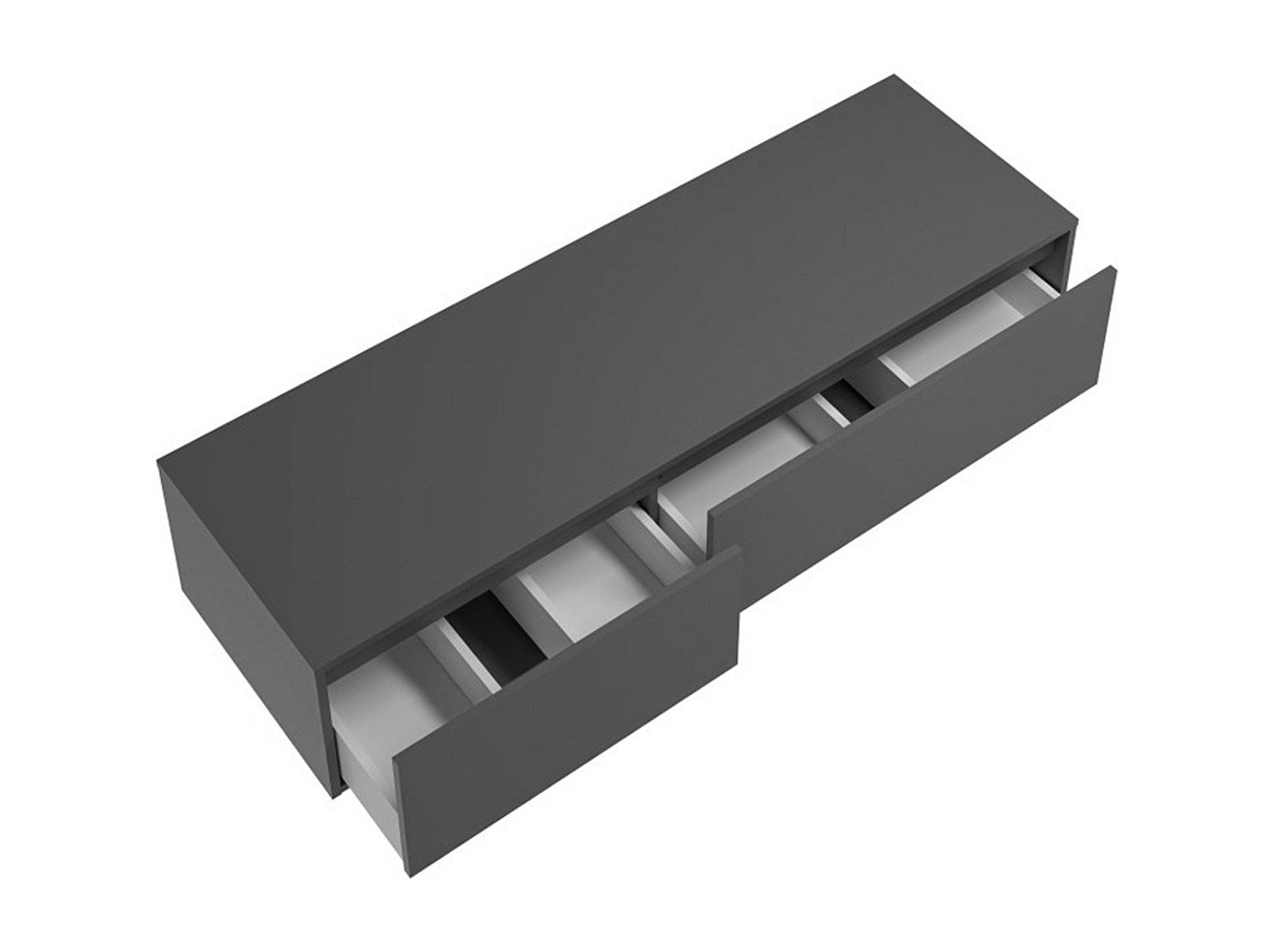 Meuble sous vasque suspendu - Coloris gris anthracite - L150 cm - ISAURE II - 3