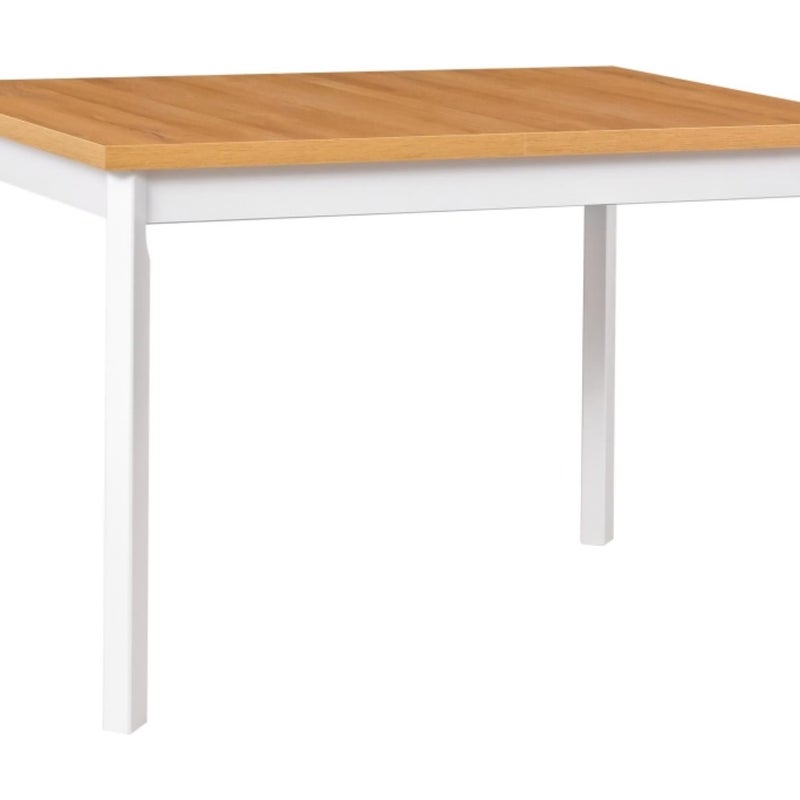 Nowoczesny rozkładany stół kuchenny Max V-P na białych nogach w kolorze Dąb Grandson