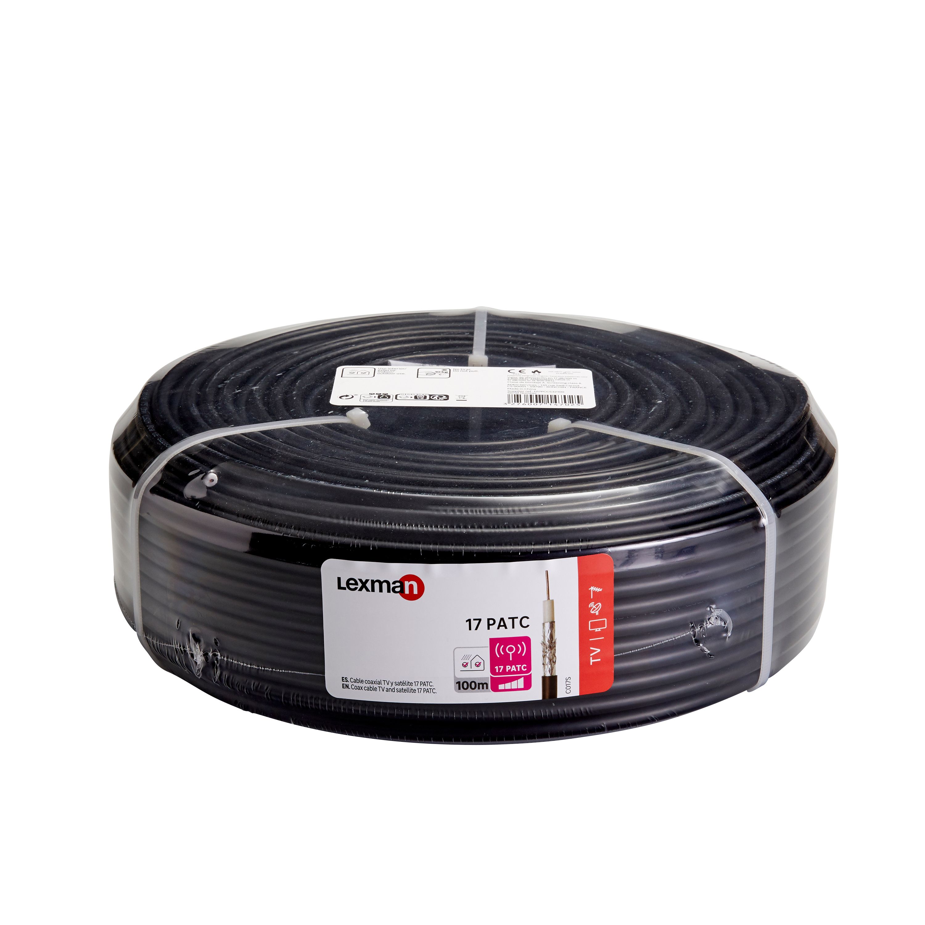Câble TV 17 PATC 100m noir FC-D LEXMAN - 2