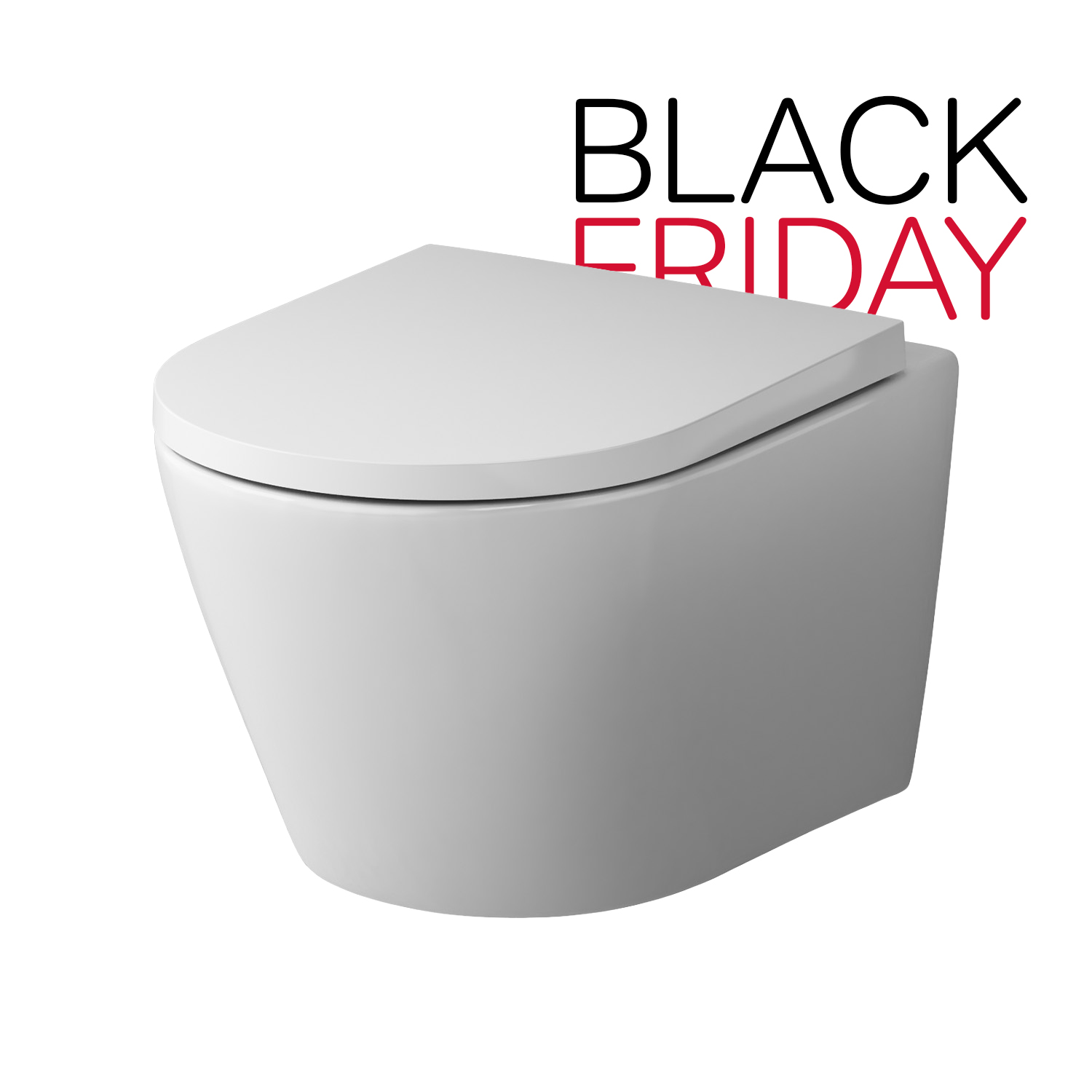 WC Toilette suspendu FlashClean sans rebord avec couvercle de siège Softclosing, Blanc CNA1700SC AM.PM | Leroy Merlin